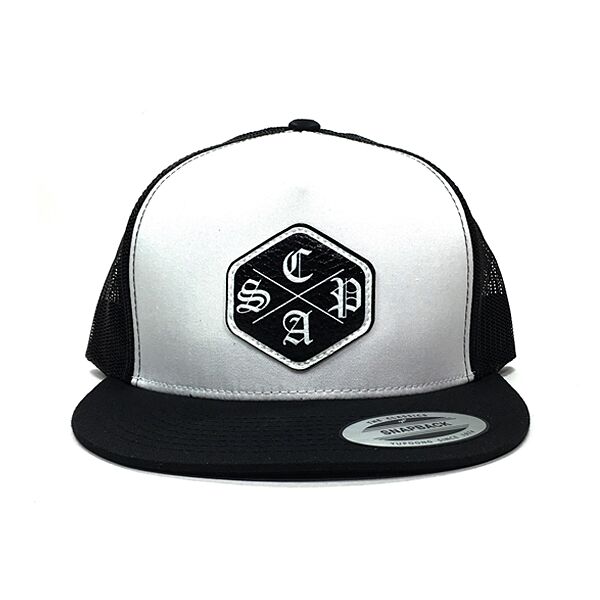 Classic Trucker White Front Panel & Full Color Print Patches Bundle - Your Logo Thumbnail