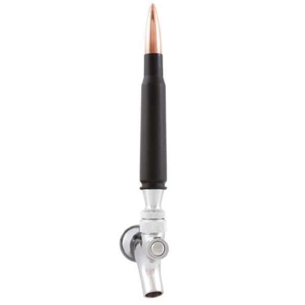 50 Caliber BMG Real Bullet Beer Tap Handle - Matte Black Thumbnail