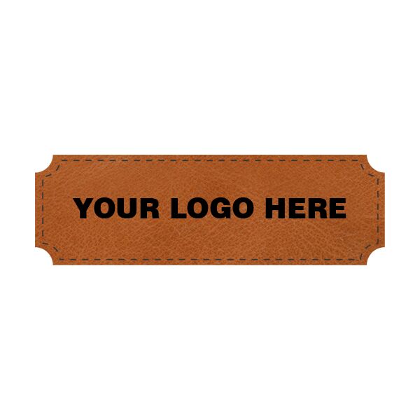 Leather Plaque Shape Patch - Laser Engraved Thumbnail