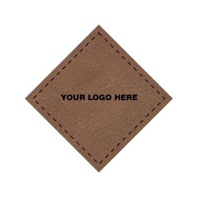 2.5 x 2.5 Diamond Leather Patch - Laser Engraved Thumbnail
