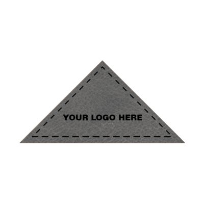 2.25" x 1.25" Triangle Leather Patch - Laser Engraved Thumbnail