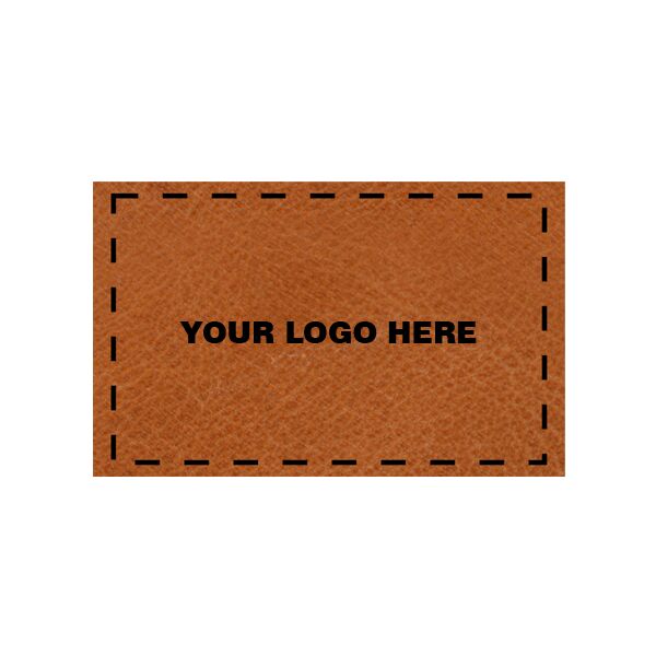 2" x 1.25" Leather Rectangle Patch Thumbnail