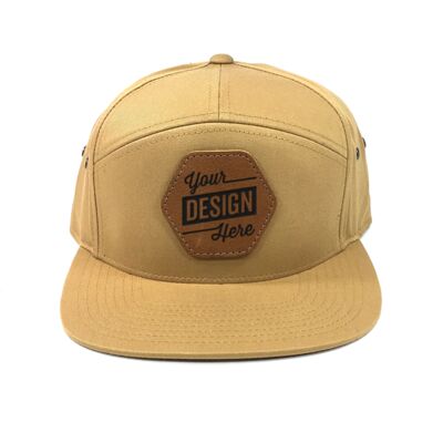 Richardson 7 Panel Strapback & Leather Patch Bundle - Your Logo Thumbnail