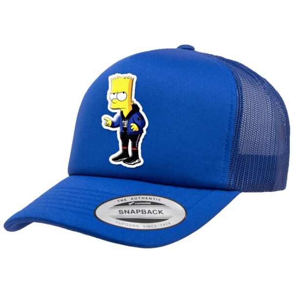 Flexfit Curved Visor Foam Trucker & Full Color Patch Bundle - Your Logo Thumbnail